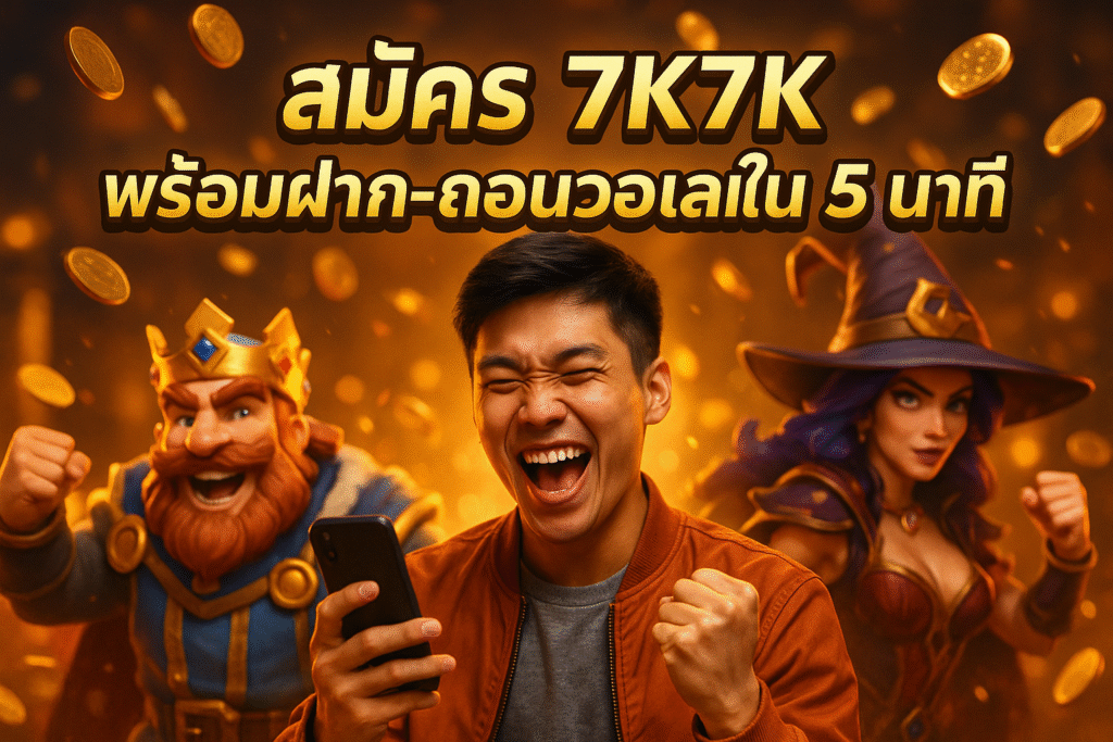 สมัคร 7K7K พร้อมฝาก-ถอนวอเลทใน 5 นาที